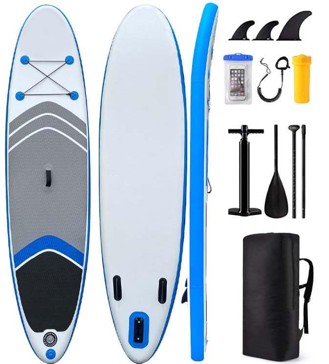 Lucear Inflatable Stand Up Paddle Board SUP Paddleboard Accessories Backpack, Bottom Fin Paddling Surf Control, Non-Slip Deck Stand up Paddle Board