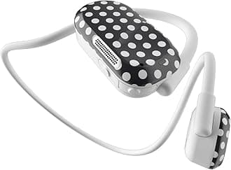 Purity Air Open Ear Headphones - True Air Conduction Wireless Bluetooth Open Ear Earbuds with Dual Mic for iPhone/Android - Secured Long Wearing Comfort, Sports Sweat Resistant (White dots)