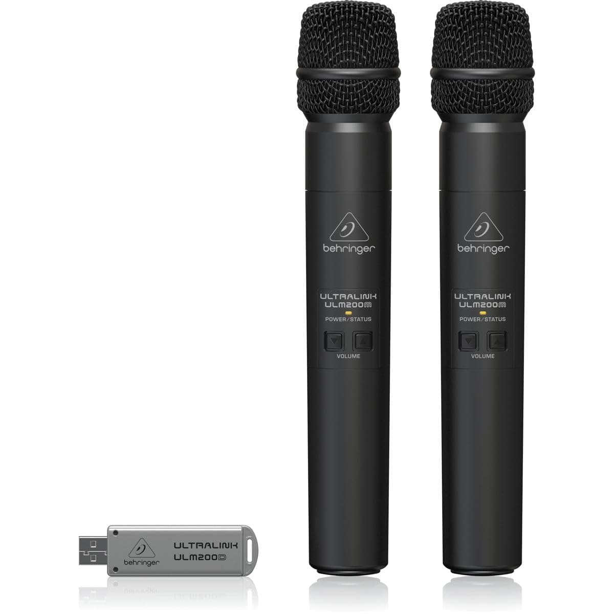Behringer ULTRALINK ULM202USB High-Performance 2.4 GHz Digital Wireless System with 2 Handheld Microphones and Dual-Mode USB Receiver