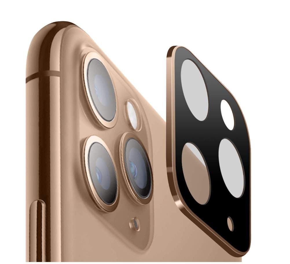 iTedel iPhone 11 Pro / 11 Pro Max Camera Lens Protector Full Transparent with High Resolution, Anti-Scratch & Anti-Fingerprints 1 Pack (Gold)