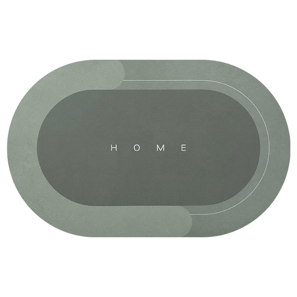 Microfiber Soft Bath Mat, Non-slip Bathroom Mat,Super Absorbent Floor Mat, Quick-Drying Bath Mat Diatom Mud Shower Mat Durable Floor Mats (Green Oval, 50x80cm)