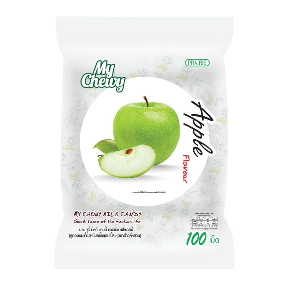 Generic My Chewy Apple Flavour Soft Milk Candy, (100 Counts), 12.69 Oz