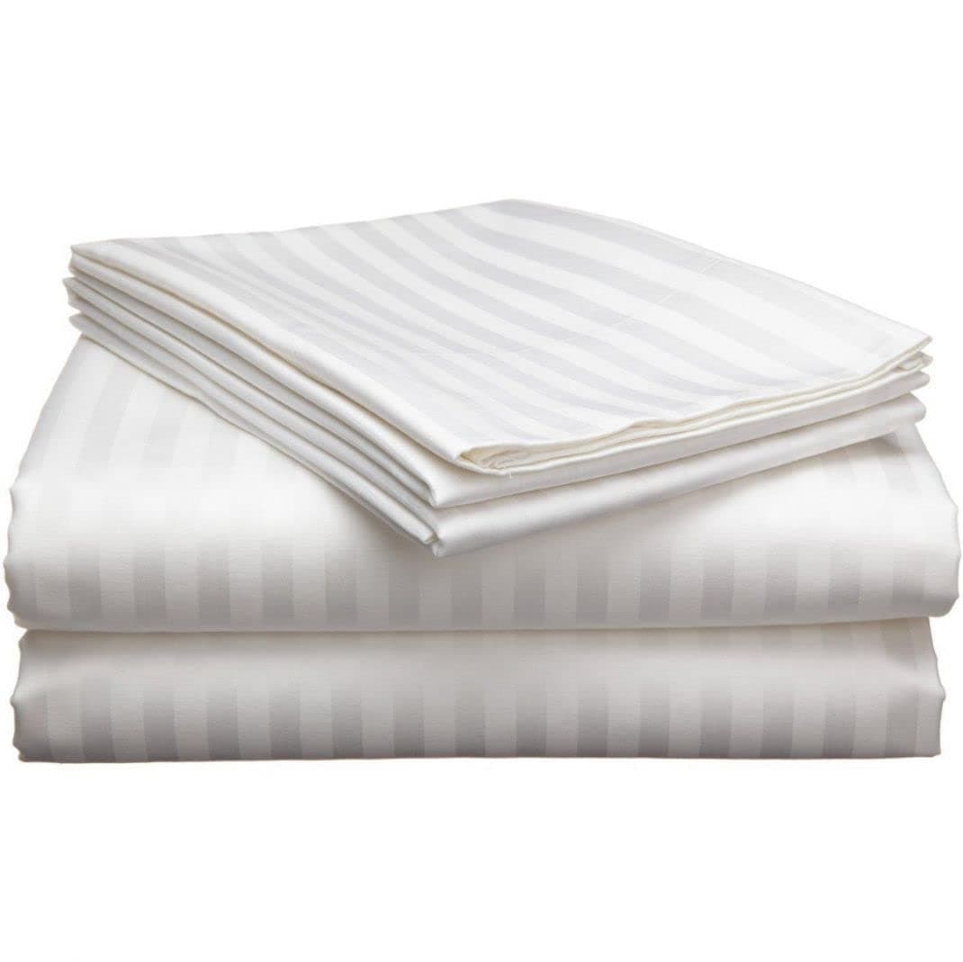 Luxurious Double Size White Striped