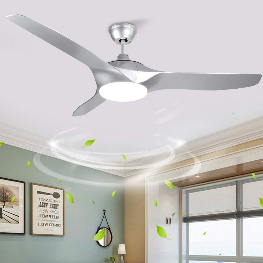 Depuley LED Ceiling Fan with Light, 3 Colour Changeable Ceiling Fan Lights with Remote Control, Adjustable Speed & Timing, Fan Lighting for Living Room, Dining Room, Bedroom, Hallway