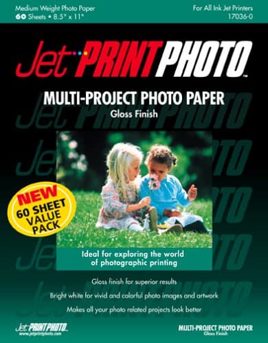 Jet Print Multiproject Photo Paper (60 Sheets)