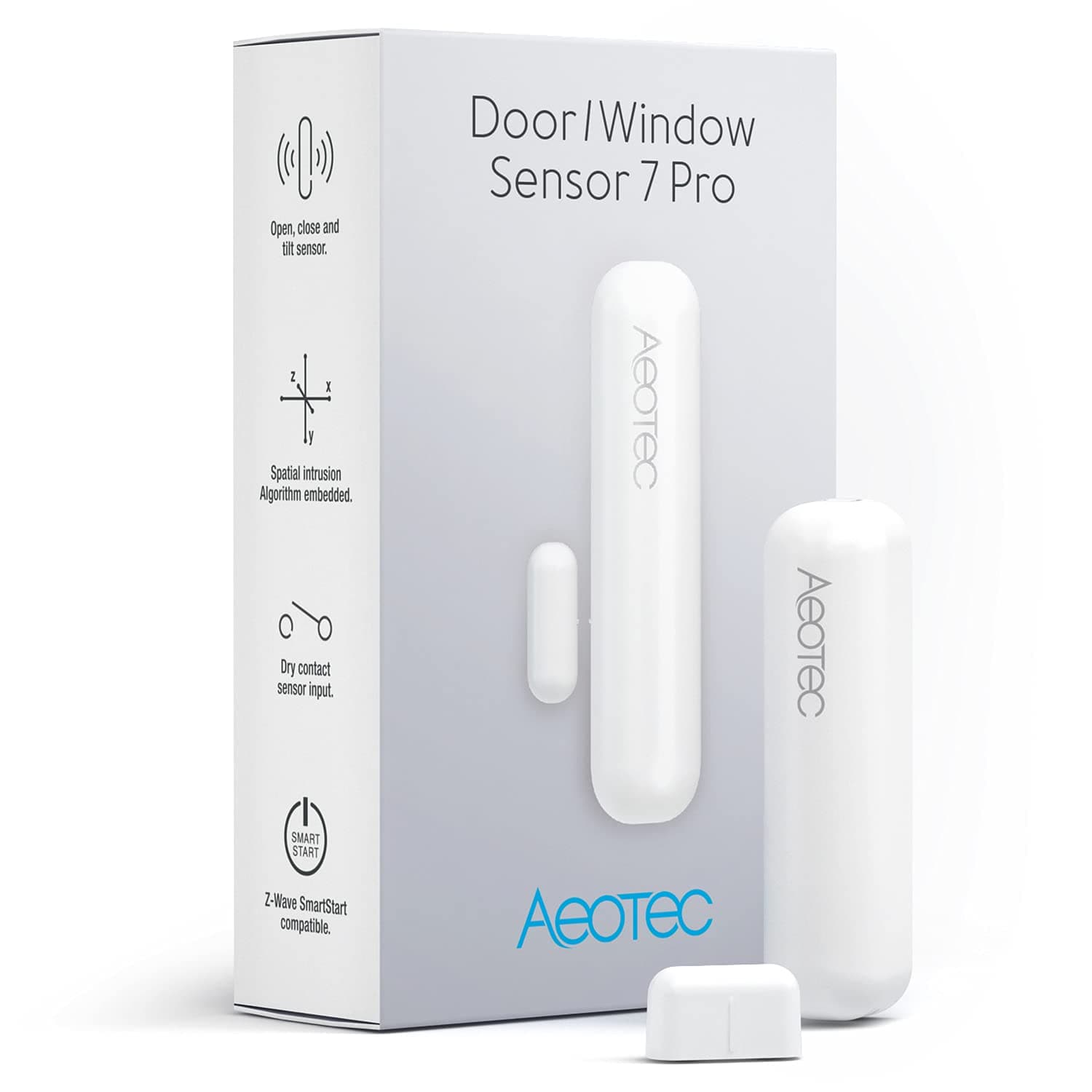 Aeotec Door Window Sensor 7, Z-Wave Plus Enabled Zwave Hub Required, White (Door Window Sensor 7 Pro)