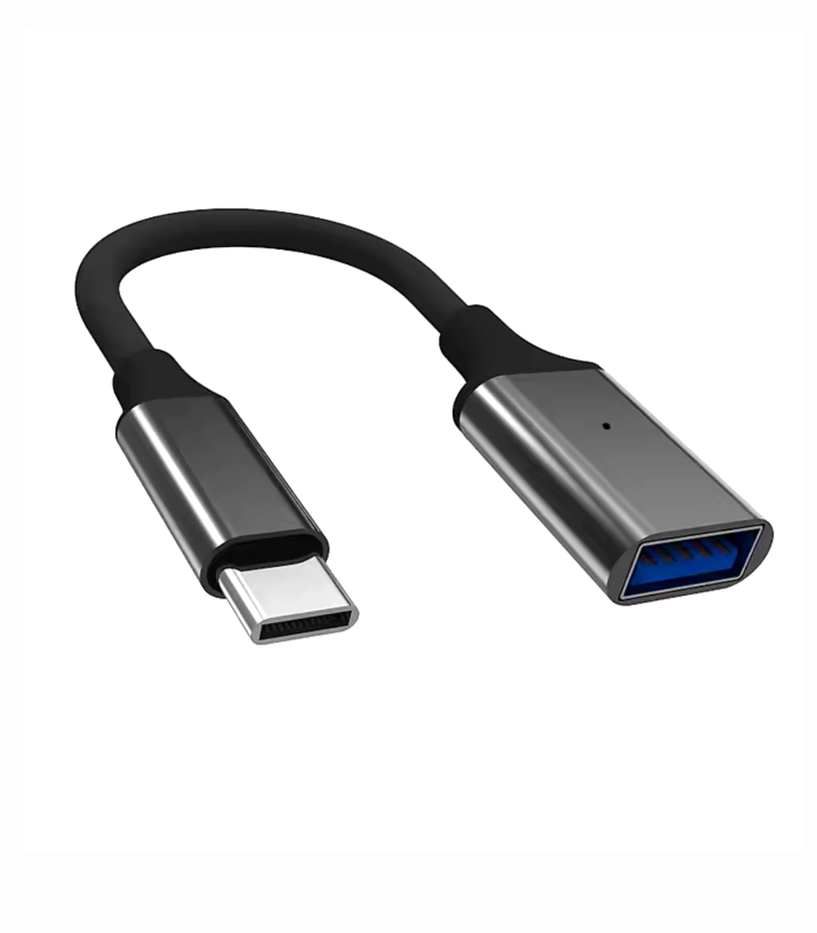 AME.ZAH USB 3.0 to USB-C Adapter, Type-C Male to USB Female OTG Converter, USB-C Adapter Compatible with MacBook Pro, iPad Pro, Surface, Samsung Galaxy Tab A8, S22 Ultra, Huawei, Xiaomi. (Black)