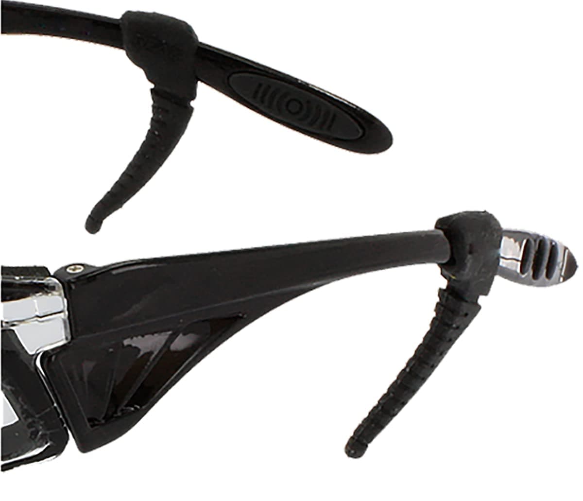 Adjustable soft rubber earlock system, no more slipping glasses