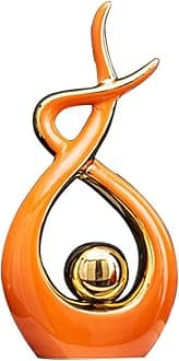 Norrclp Home Decor Modern Abstract Art Ceramic Statue Table Decorations for Dining Room Living Room Office Centerpiece