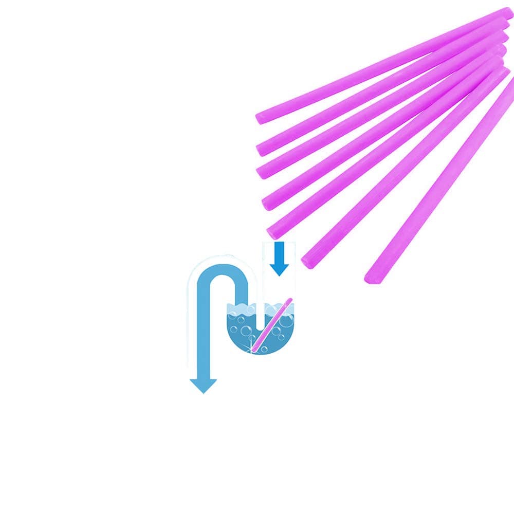 AOCKS Magic Clean Sticks 24pcs/Set Keeps Drains &Pipes Clear Professional Tool and Odor Free As Seen On TV (Rose)