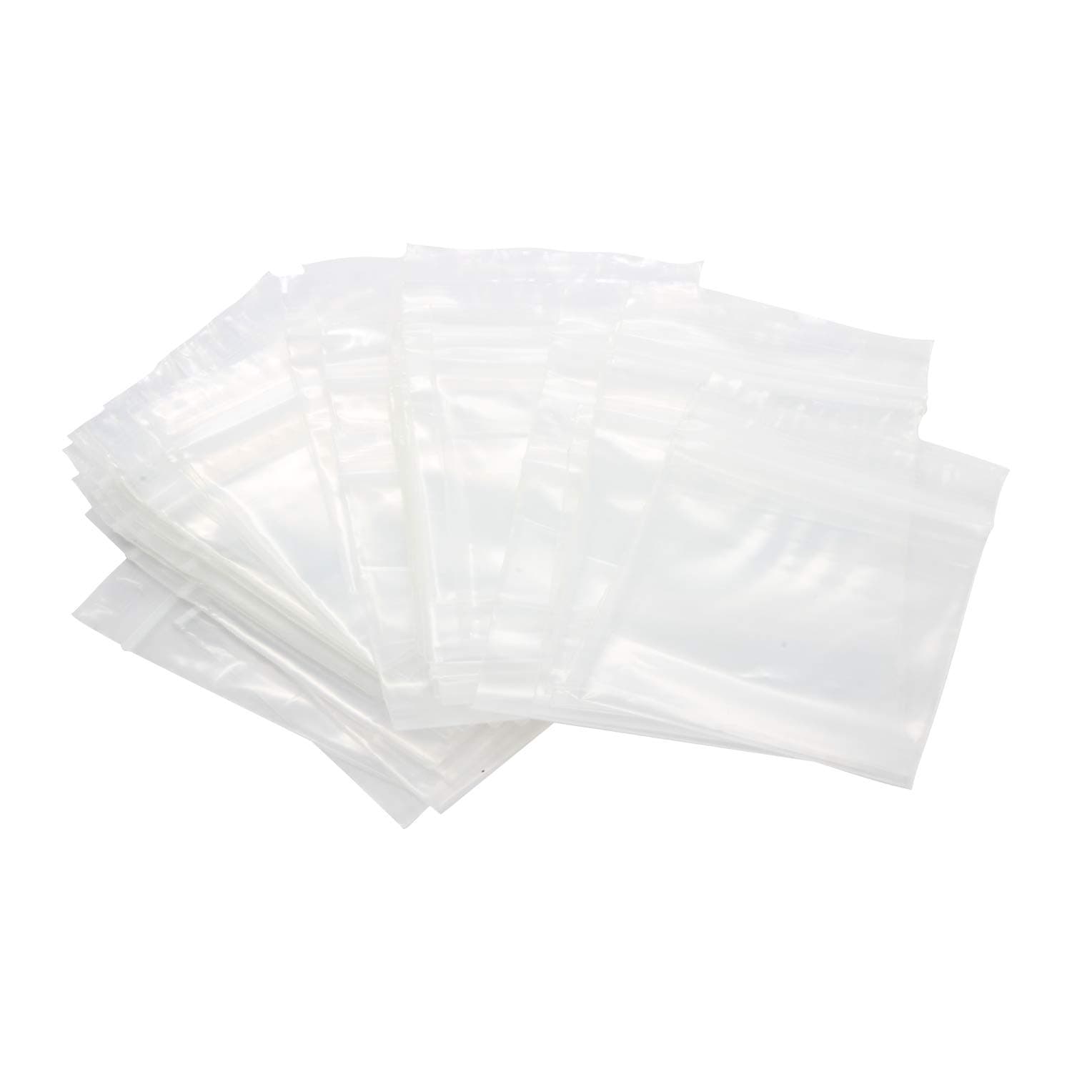 200 Pack Rok Hardware Heavy Duty 4" x 4" Resealable 4Mil Thick Writable Dispenser Plastic Big Clear Poly Zip Food Safe Storage Bags, Large RZ4R44