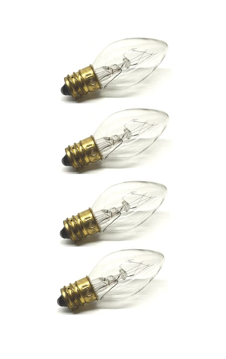 Clear Night Light Bulb Replacement Bulbs 5W 120V - 4 CT