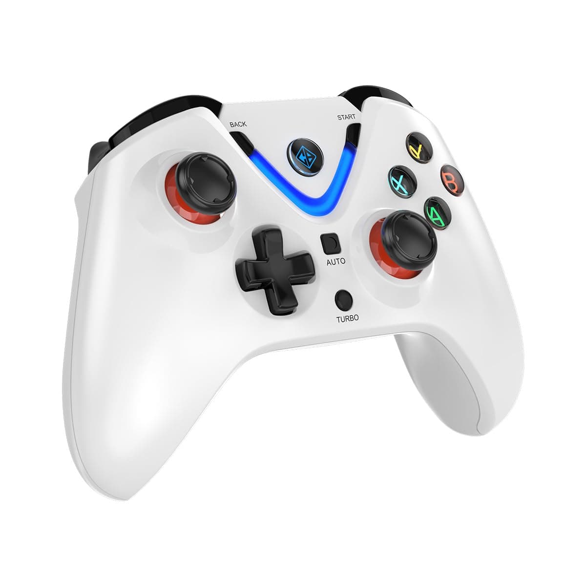 Cosmic Byte ARES Wireless Controller for PC, Upgraded Hall Effect Joystick & Triggers, Dual Vibration, Backit LED Buttons, Turbo, Auto Turbo (White)