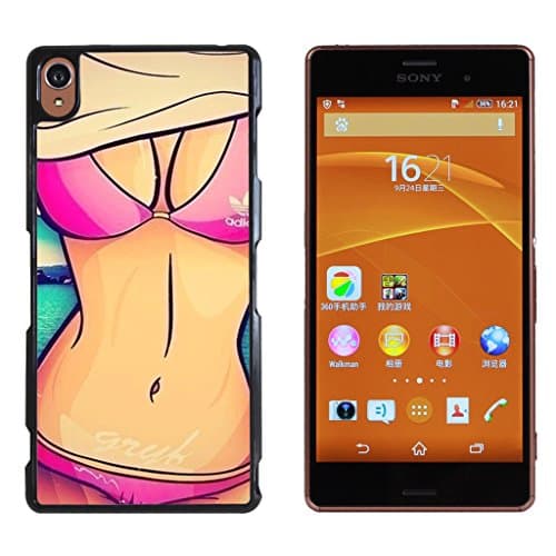 sexy Bikini lady pattern Hard Plastic and Aluminum Back Case For Sony Xperia Z3