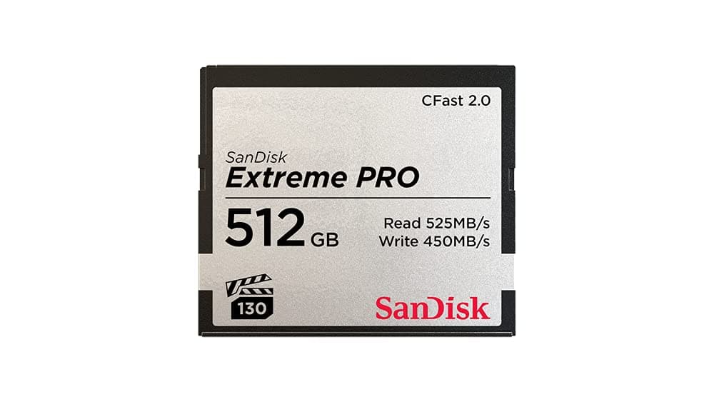 512GB Extreme PRO CFast 2.0 Memory Card - SDCFSP-512G-G46D
