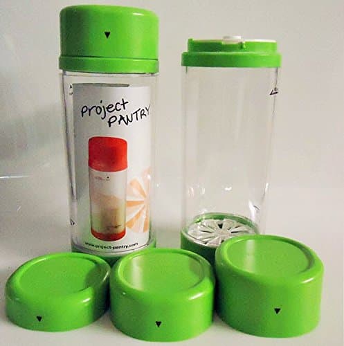 Project Pantry Measuring & Storage Containers for Flour, Sugar, Baking and Spices (Package of 2) (Green)