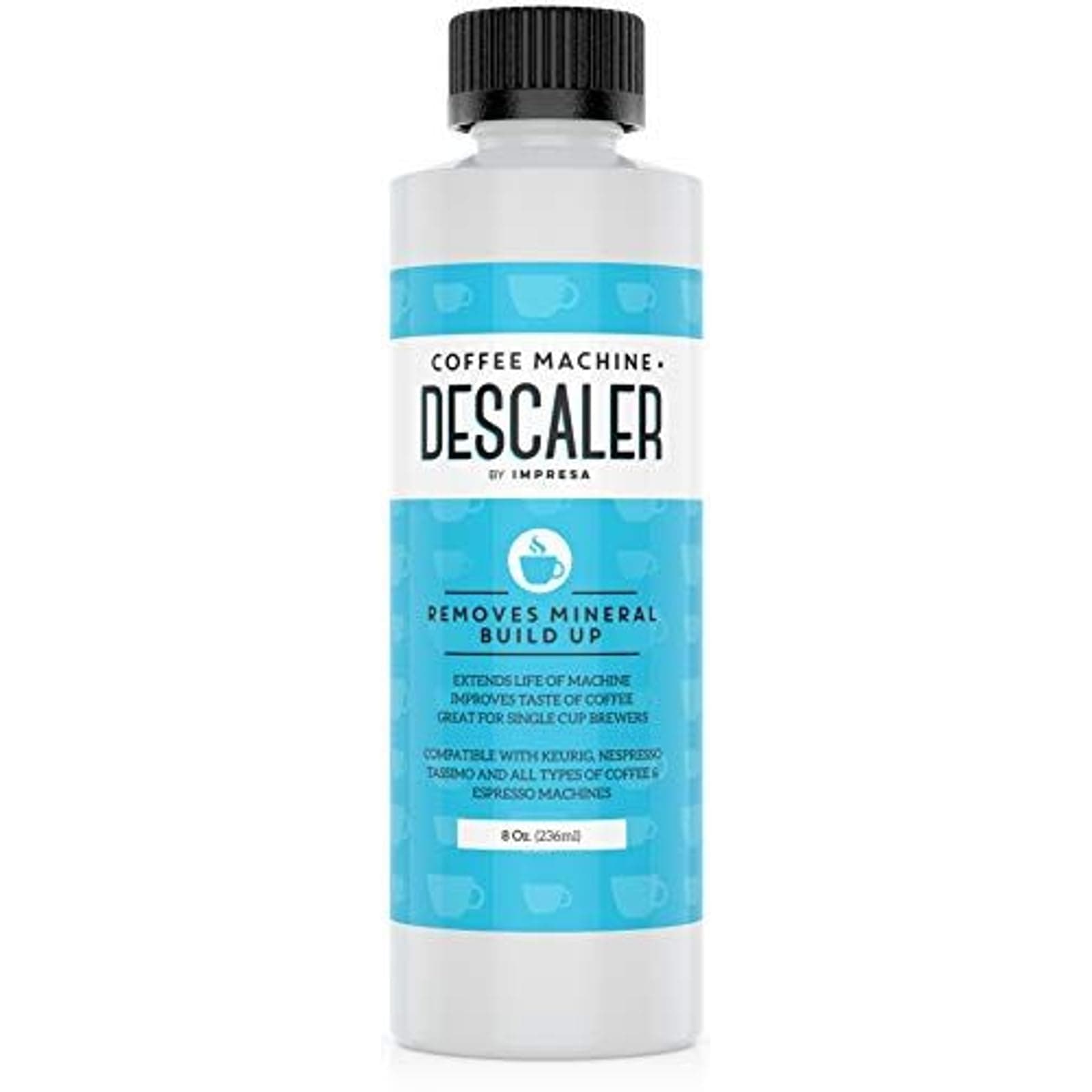 IMPRESA Coffee Machine Descaler (2 Uses Per Bottle) - Made in the USA - Universal Descaling Solution, Compatible with Nespresso, Delonghi and All Single Use Coffee and Espresso Machines
