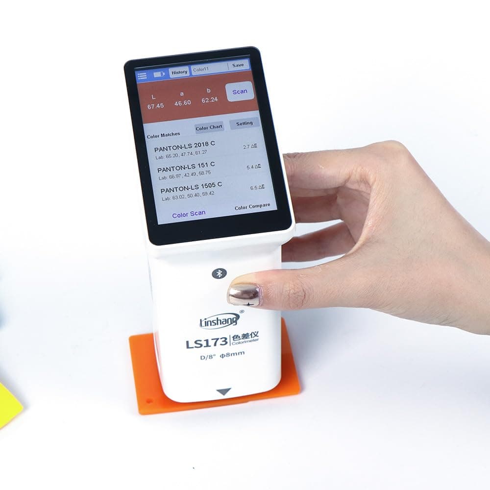 Handheld Touch Screen Colorimeter, Precise Portable Digital Color Analyzer with 8mm Aperture & True-Color Display, Lab-Grade Color Difference Meter Tester Kit