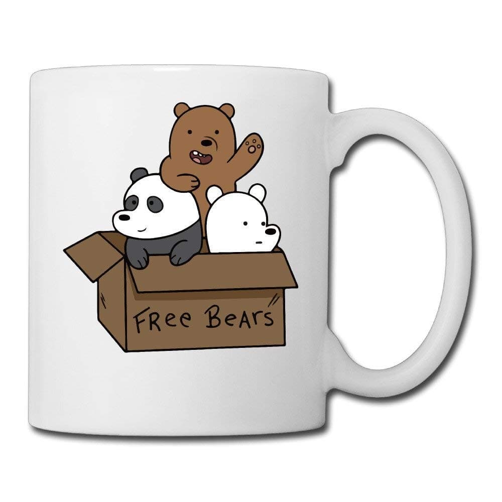 BeauMUG We Bare Bears Free Coffee Mug Water Cup Drinking Cup Beer Mug Milk Cup Tea Cup Restaurant Cups Ceramic Mug Morning Cup White no.647767
