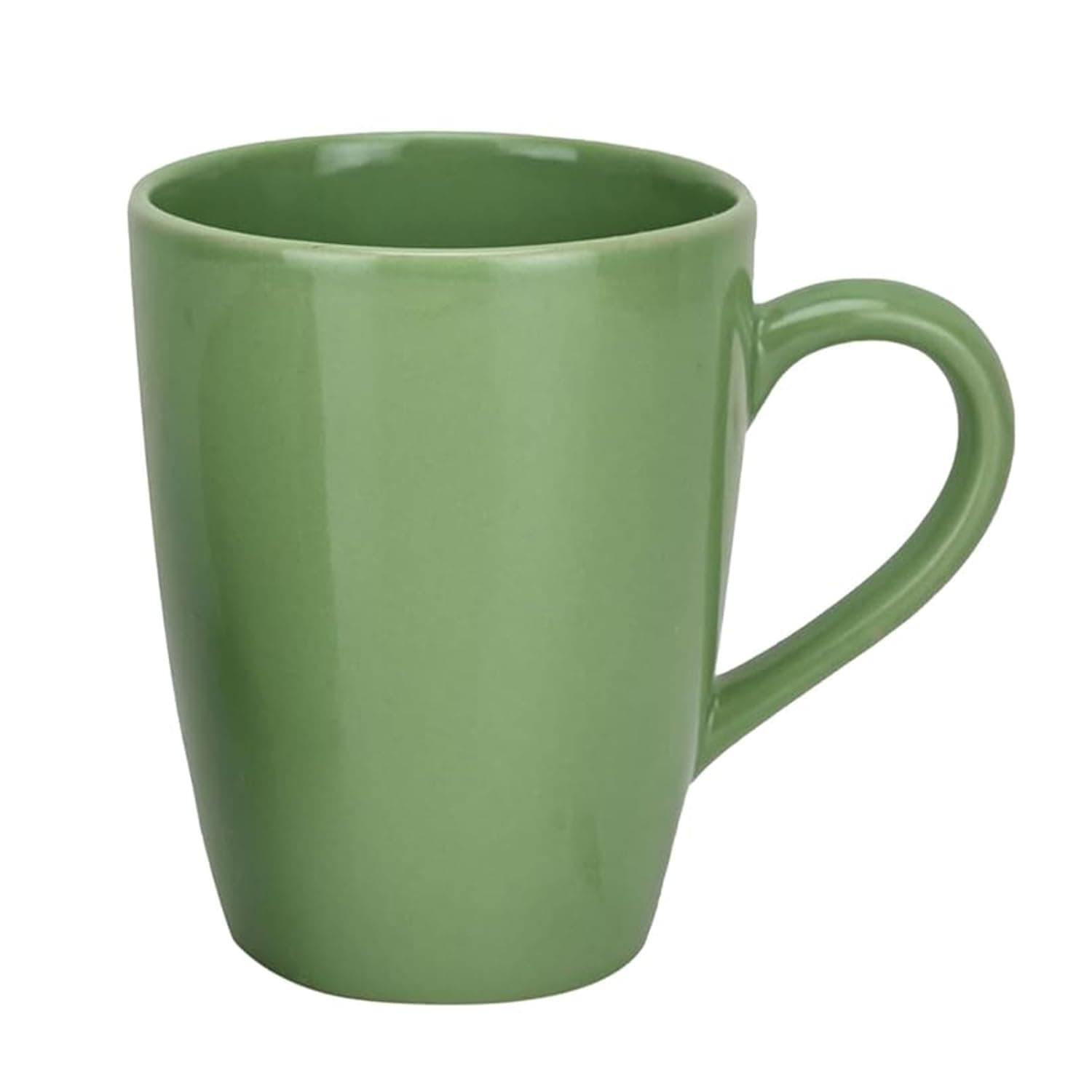 Exquisite Solid Ceramic Coffee Mugs - Asparagus Green Color,Microwave Safe- 340ml Capacity, Dishwasher & Freezer Safe