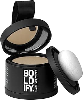 BOLDIFY Hairline Powder - Root Touch Up Hair Color for Gray Coverage - Bald Spot Concealing Hair Powder for Women & Men - 48-Hour Stain-Proof - Medium Blonde