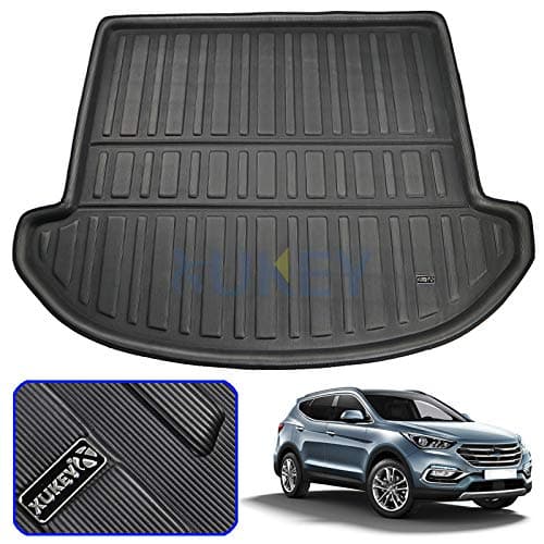 For Santa Fe 7 Seats 2013 2014 2015 2016 2017 2018 Tailored Boot Liner Cargo Tray Rear Trunk Liner Floor Mat Sheet Carpet Luggage Tray Waterproof