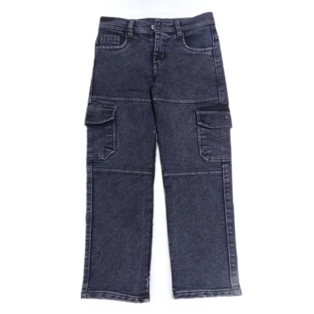 Sky HeightsBoys Solid Cargo Denim Jeans