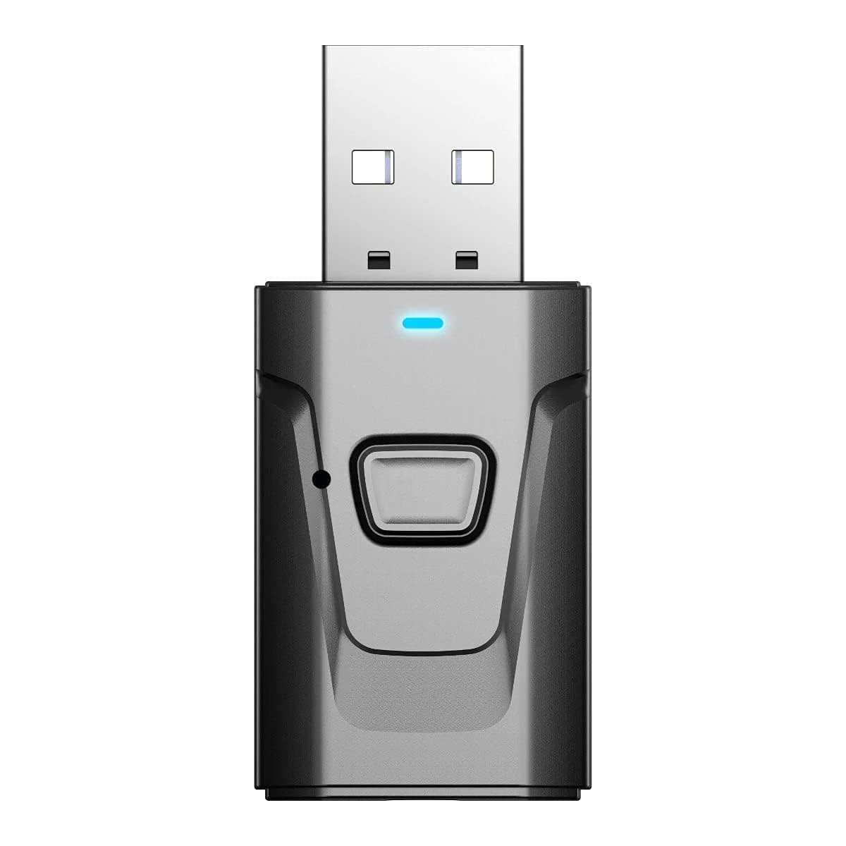 Skypearll Car Bluetooth Adapter, USB Bluetooth Receiver Transmitter with 3.5mm Aux Jack Adapter for Hands-Free Car Kit Built-in Mic, Home Theatre, Headphones, Pc, Tv with Easy Slide Switch Mode