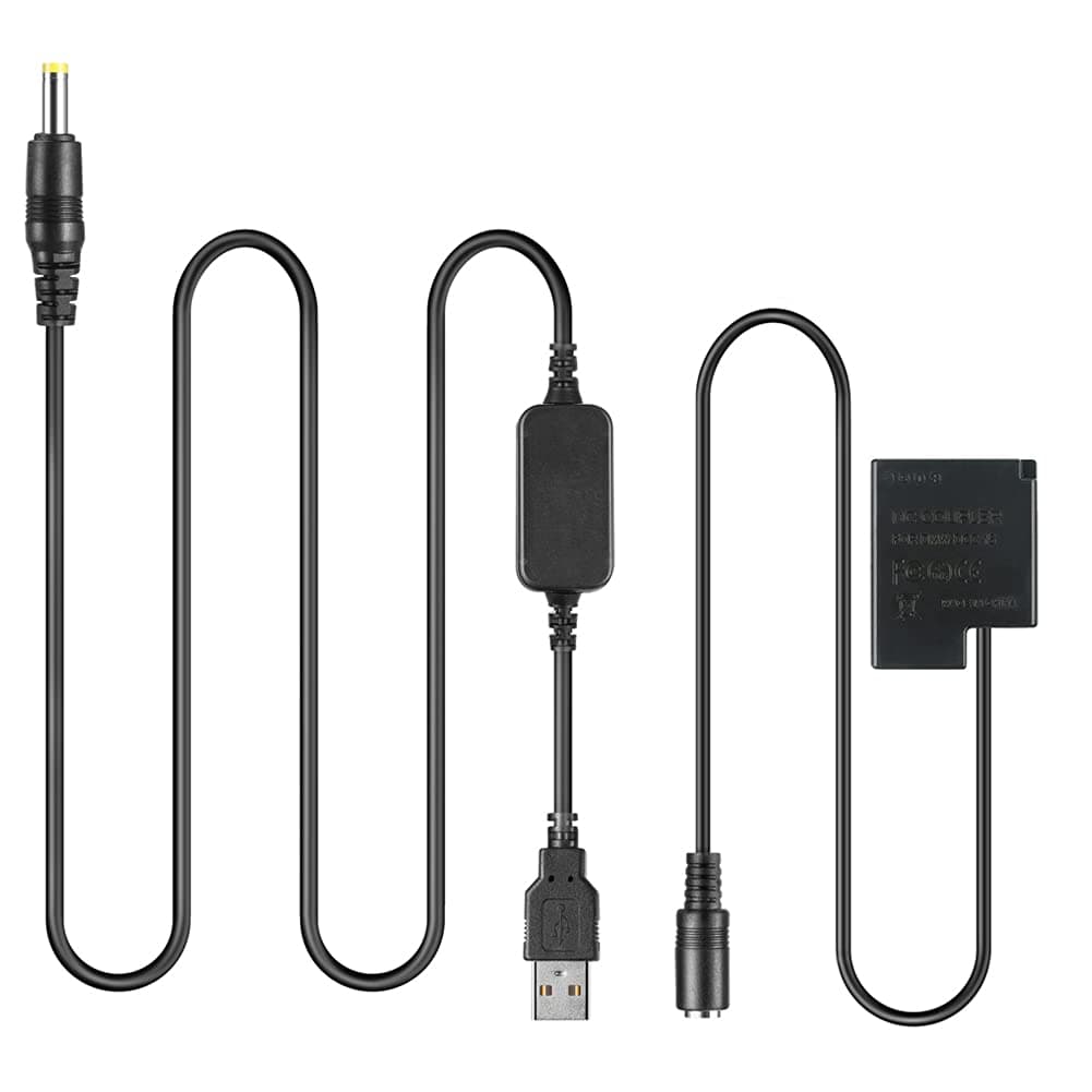 Raeisusp DMW-BLH7E BLH7 Dummy Battery DMW-DCC15 USB Cable for Lumix DMC-GM1 GM5 GF7 GF8 LX9 LX10 LX15 DC-GF9 GF10 GF90 GX800 GX850