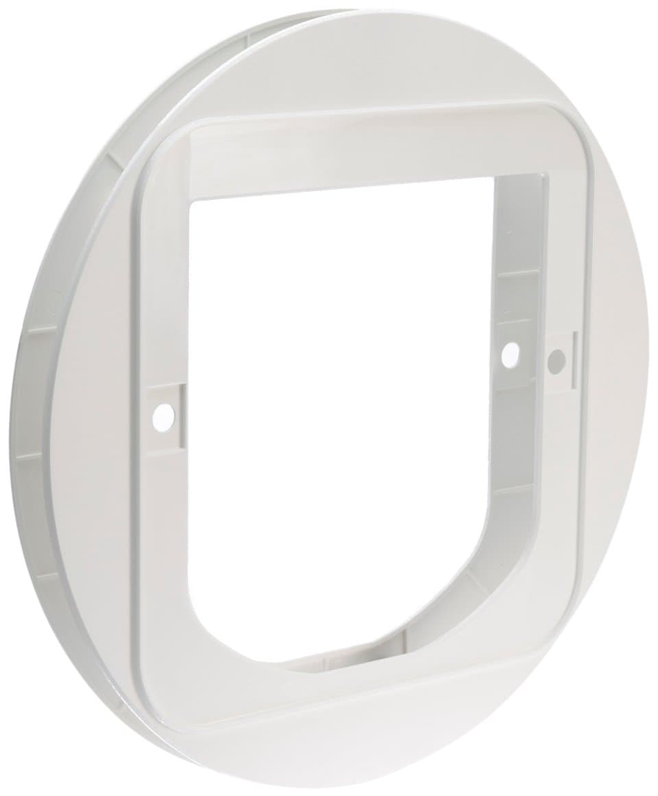 cat flap mounting adapter, white, 1 piece (pack of 1)