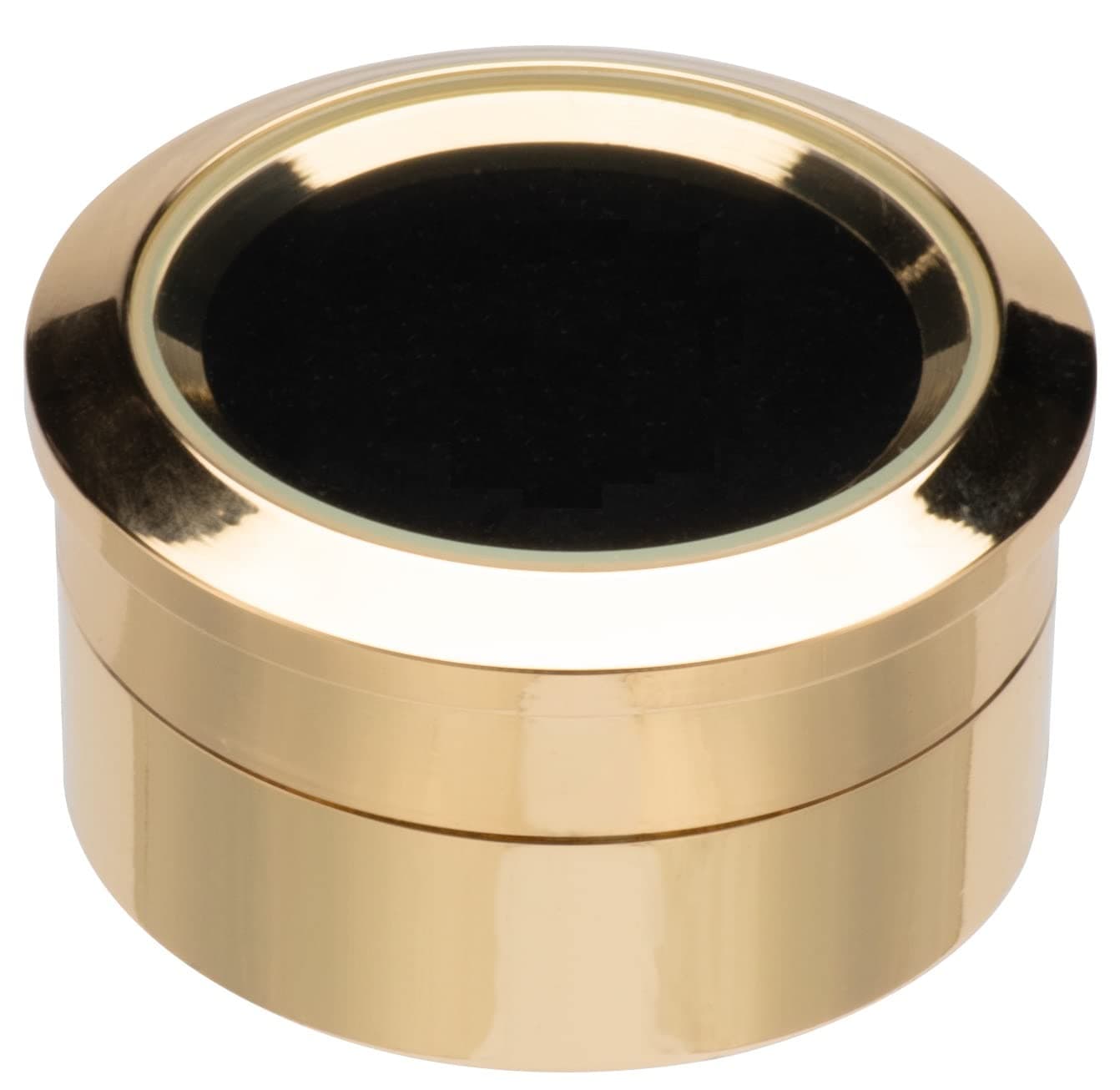 Giftop Small Loose Diamond or Gemstone Display Box Case Holder Show Container Metal (Gold- 1.3x0.5)