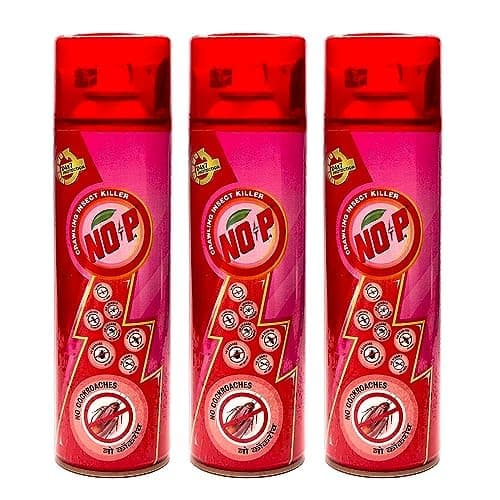 NO-P Cockroach killer spray | Crawling Insect killer spray | Instant Kill | Bedbugs, Cockroach, Ants, Spiders, Termites, Lizards, Worms, White Ants | 425ML Pack Of 3