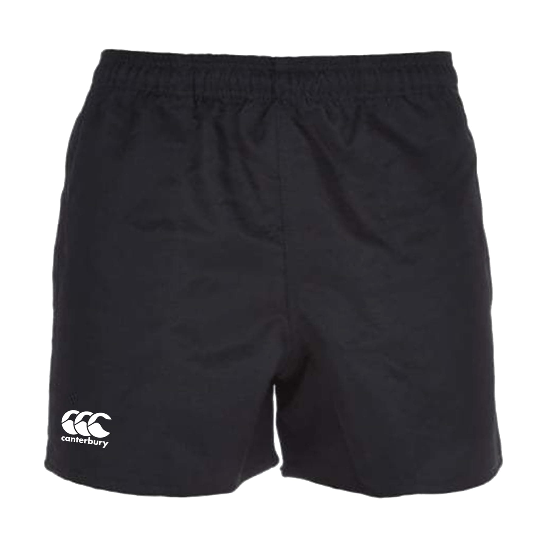 CCC Professional Polyester Shorts, Men's Rugby Short, Internal Drawstring & Pockets, Gym/Training Short, Black, Men's 2X-Large