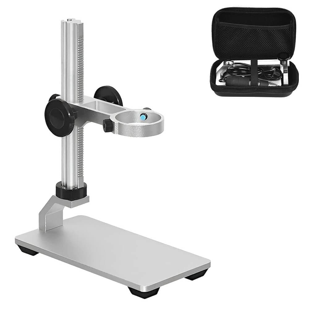Universal Microscope Stand Pro, Stable Professional Aluminum Alloy Scope Base Holder Support Bracket for Max Diameter 3.5cm USB Digital Wireless WiFi Microscope Endoscope Magnifier Camera