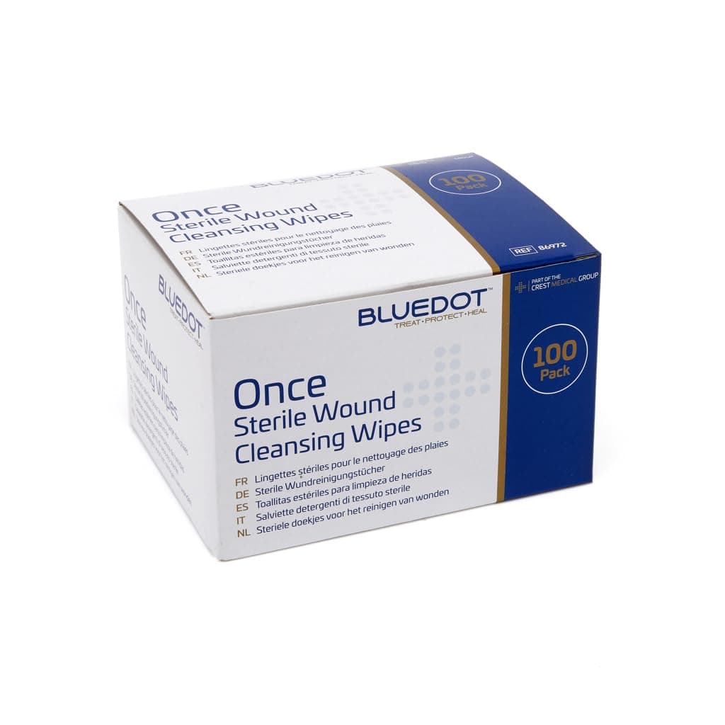 Blue Dot Sterile Saline Wipes 100-Piece Set