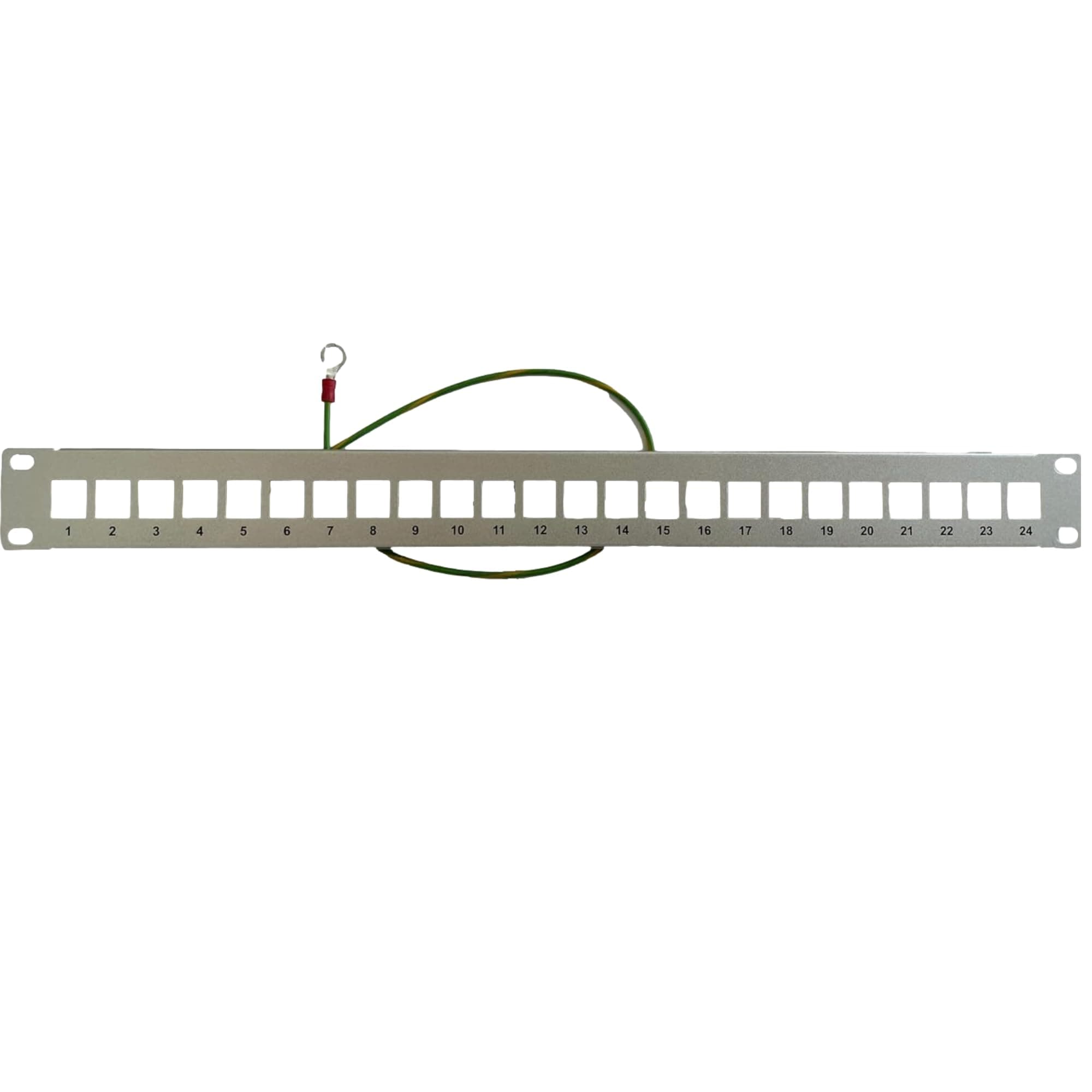 24 Port Keystone Patch Panel (Blank Patch Panel for Keystone Jacks/Keystone Panel) Unifi Silver Color Silver