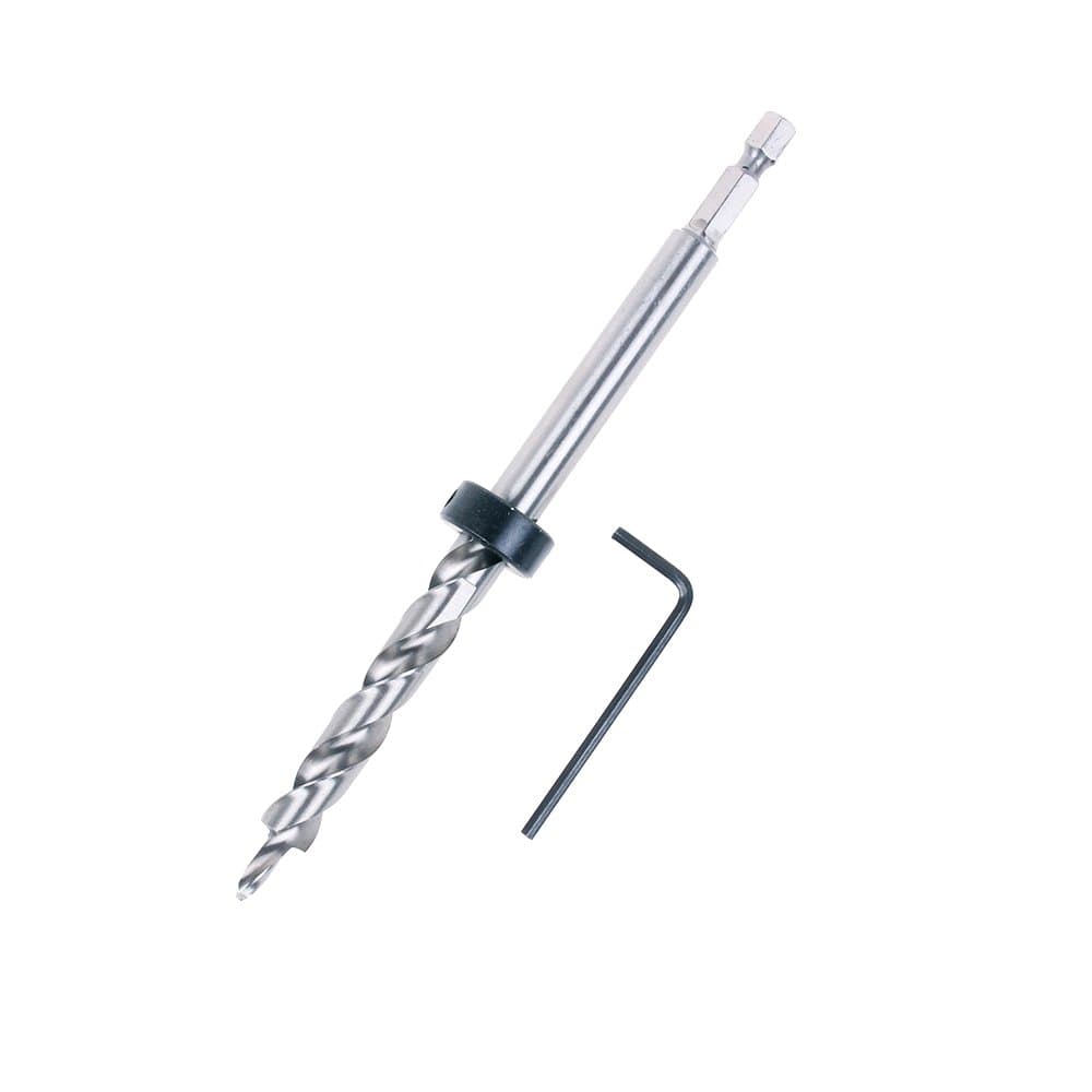 1/4 inch Hex Shank Pocket Hole Drill Bit Replacement Twist Step Drill Bit with Depth Stop Collar for Manual Pocket Hole Jig System Drill Guide Woodworking Tools Accessories