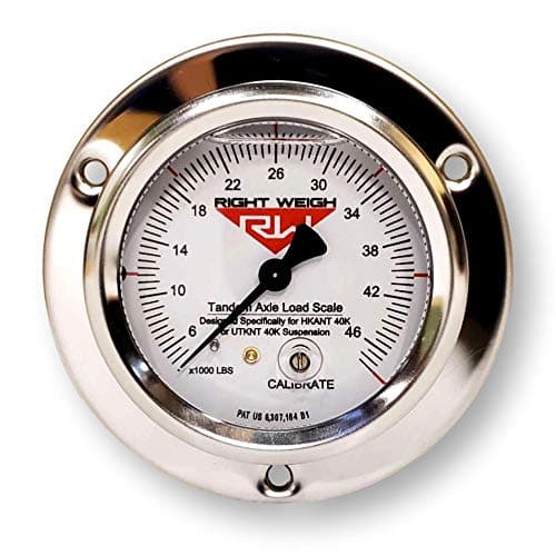 250 Series Liquid-Filled Exterior Analog Axle Load Scale - for Single Height Control Valve Air Suspension (Tandem (Hendrickson 40K), Flange Mount)