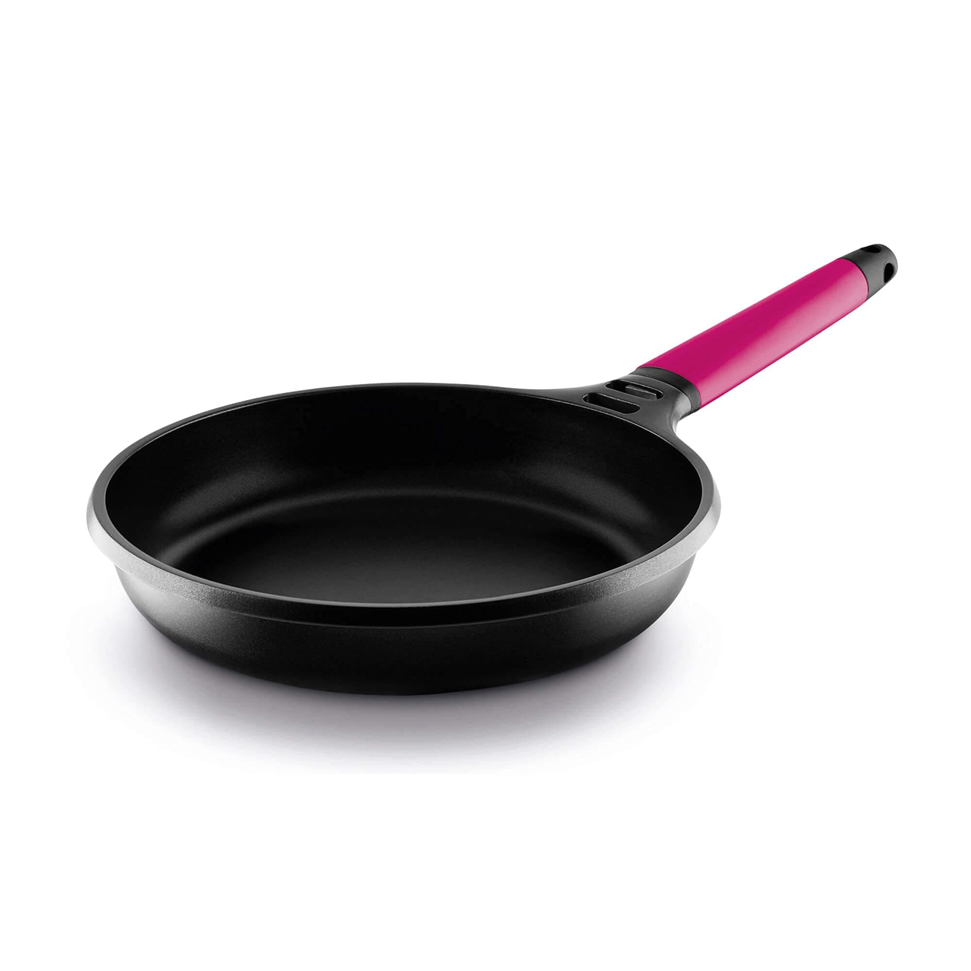 Fundix Castey Induction Frying Pan with Removable Handle, 20 cm, Cast Aluminium, Pink, 20 x 14 x 4.9 cm
