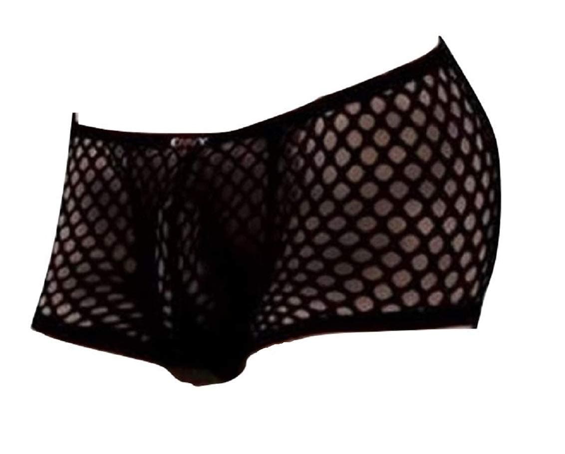 baci LINGERIEEnvy Modern Fishnet Trunk - Black (Medium - Large)