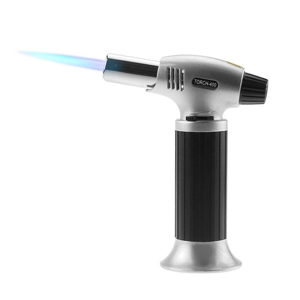Cooking Blow Torch Butane Fuel Lighter Baking Torches Kitchen Culinary Lighters Soldering Torch Cigar TorchWith Safety Lock Ajustable Flame For Creme Brulee Welding Jewelry