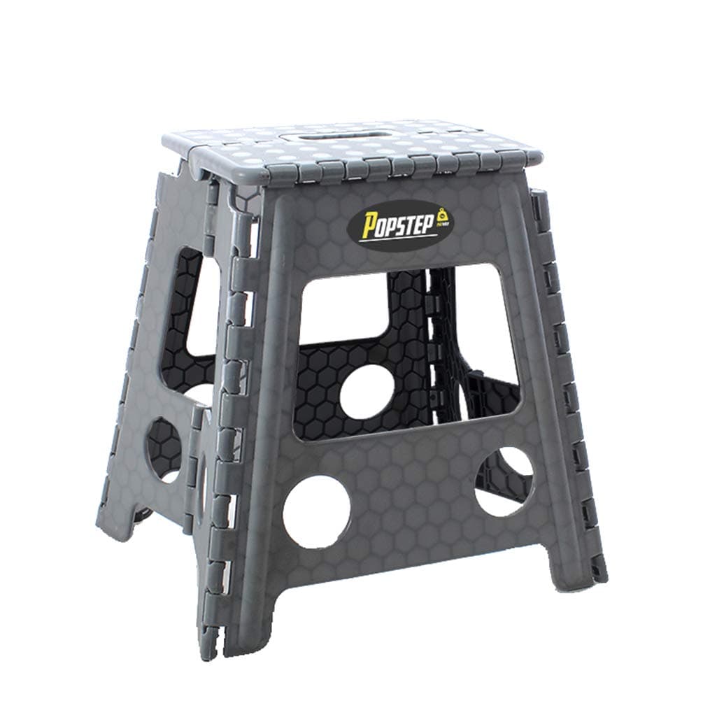 PopStep XL Large Folding Step Stool 15 inches 39cm High Anti Slip Top. Compact Folding Stool Easy To Store, Perfect Kitchen Step or Bathroom Step