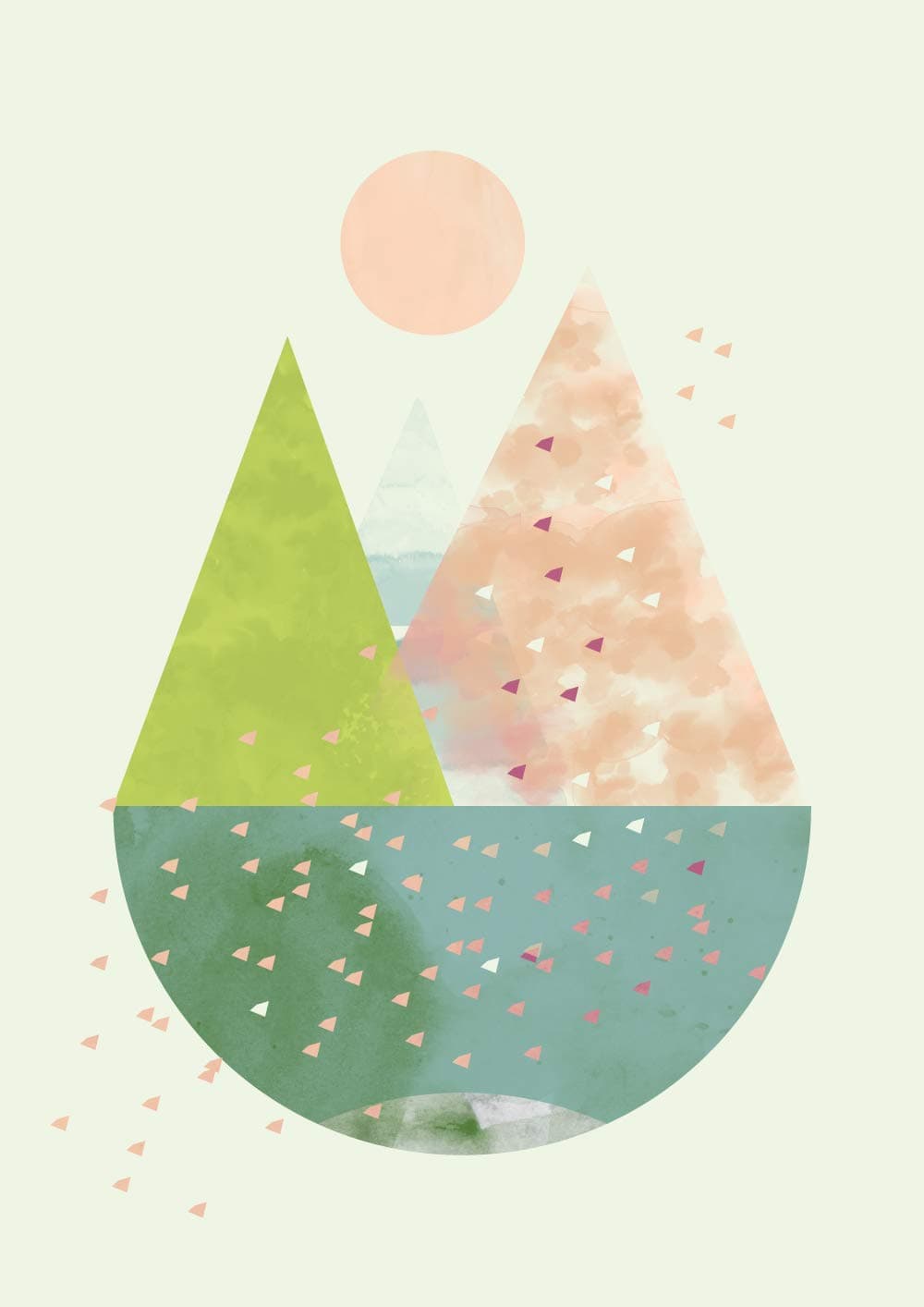 Spring Earth - Giclée art print by FLATOWL