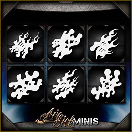 Fire Storm MINI Set AirSick Airbrush Stencil Template