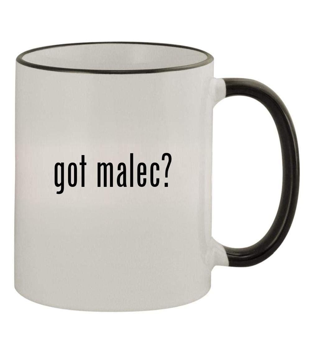 got malec? - 11oz Colored Handle and Rim Coffee Mug, Black