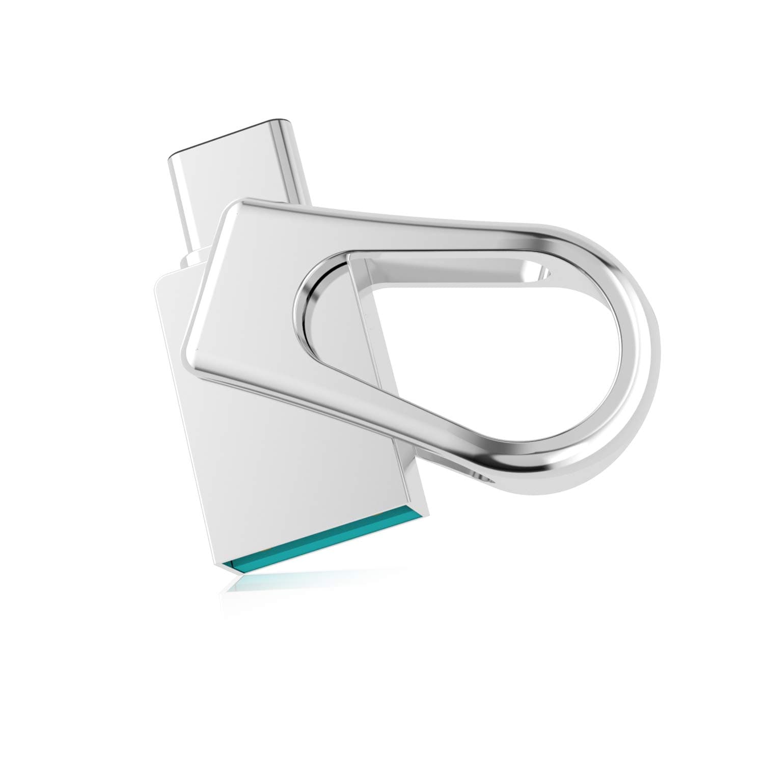 BIGTHREE USB C Memory Stick, 64GB Flash Drive, Type-C Dual Interface USB 3.0 Flash Drive, Drive with Keyhole, Take It Anywhere, Suitable for Mobile Phones And Computers(Silver)