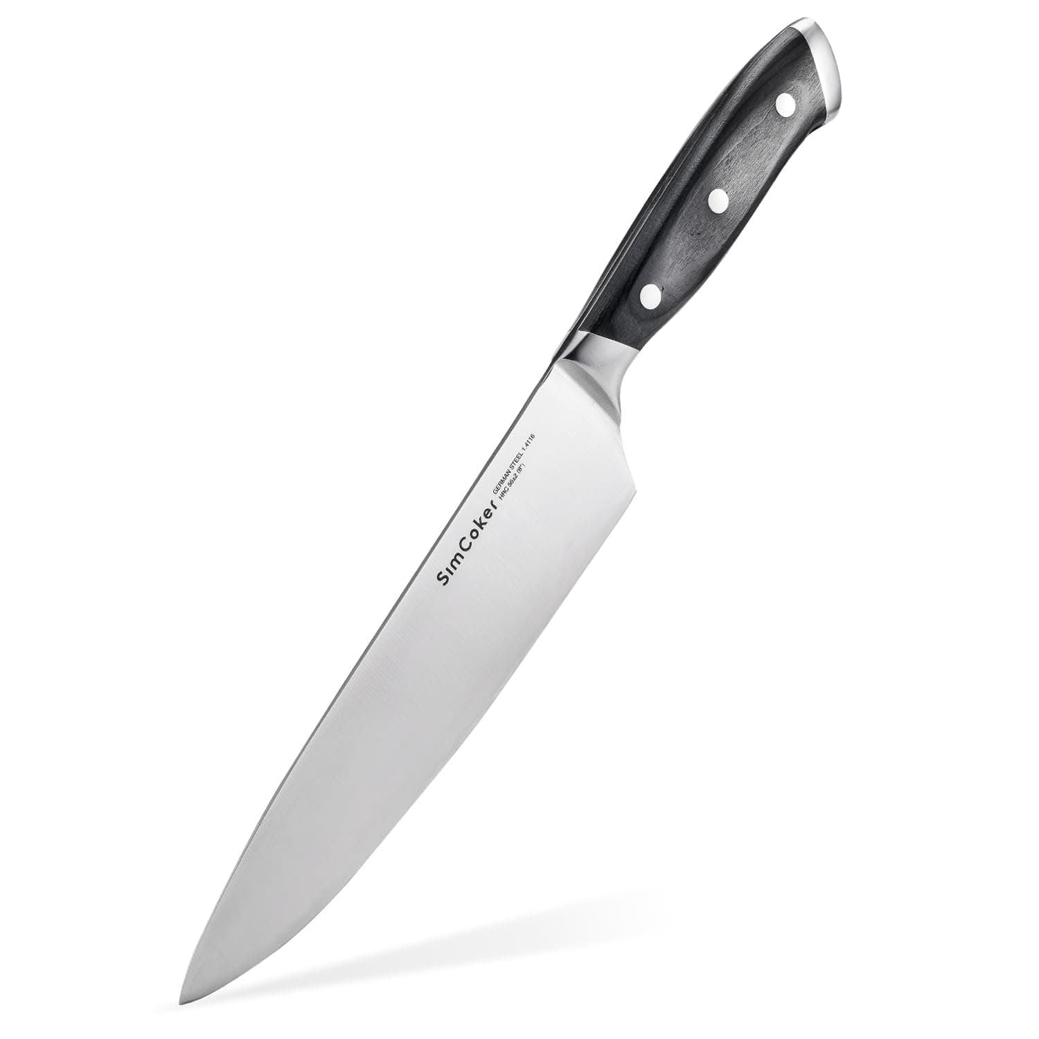 Chef’s Knife 8 Inch, German 1.4116 High Carbon Stainless Steel Kitchen Knife, Sharp Chef Knife with Ergonomic Pakkawood Handle for Meat, Vegetables, Herbs and Fruit
