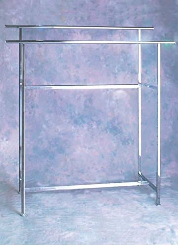 Chrome H Rack Double Bar Clothing Rack Adjustable - 60 L x 22 W x 72 H Inches