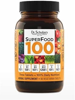 SuperFood 100 - Everyday Superfood Supplement to Support Overall Wellness - Mutivitamin Support for Cellular Nutrition & Energy (90 Count (Pack of 1), Natural)