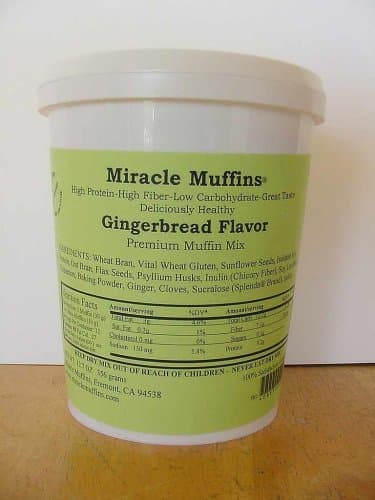 Miracle Muffins Mix - Gingerbread - Make 12/36 Muffins - Splenda